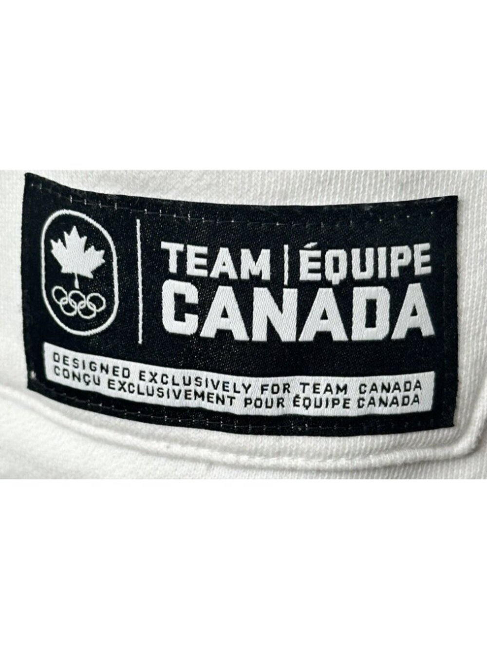Hudson's Bay Team Canada Tokyo Olympic Hoodie Mens M Short Sleeve Graffiti White - Picture 9 of 15